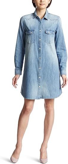 Amazon イエナ Iena Slobe ソフトデニムsh ワンピース 044 ブルー1 9 F ワンピース チュニック 通販