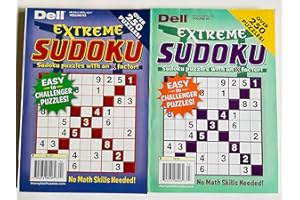 DELL COLLECTOR'S SERIES Lot of 2 Dell Extreme Sudoku Volume Numbers 92 and 93 Penny Press Easy Hard Challenger