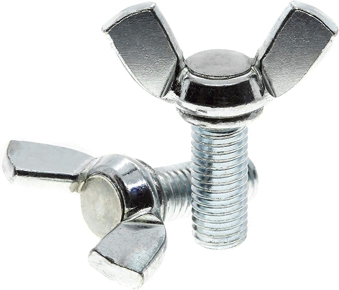 M4 x 10mm Butterfly Wing Screws Thumb Screws Wing Bolts Steel (Pack of
