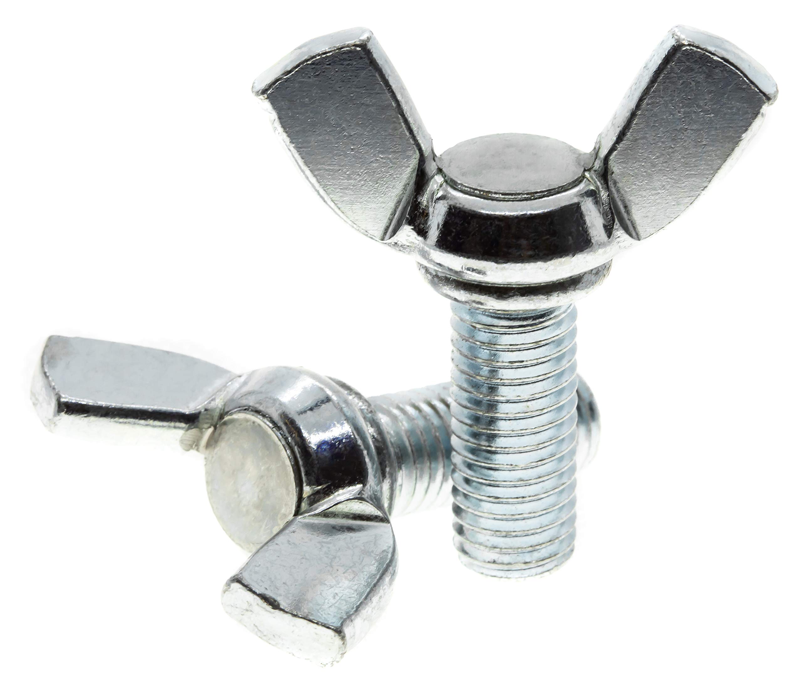 M10 (10mm x 40mm) Butterfly Wing Screws Thumb Screws Wing Bolts Steel (Pack of 4) A06BC