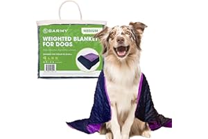 BARMY Weighted Blanket for Dogs with Washable Cover (3 Sizes) Thunder Blankets for Dogs, Water-Resistant Inner Blanket, Calming Aid for Dogs for Travel, Anxiety & Weather