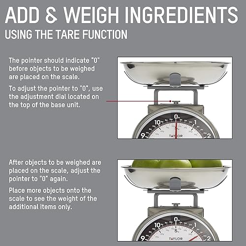 Using A Food Scale Taylor Mechanical Kitchen Weighing Food