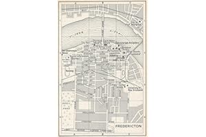 Fredericton New Brunswick Map Journal: Vintage Map Notebook