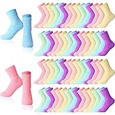 Handepo 100/200 Pairs Women Fuzzy Socks Bulk Winter Warm Soft Fluffy Cozy Microfiber Socks Sleeping Christmas Gifts