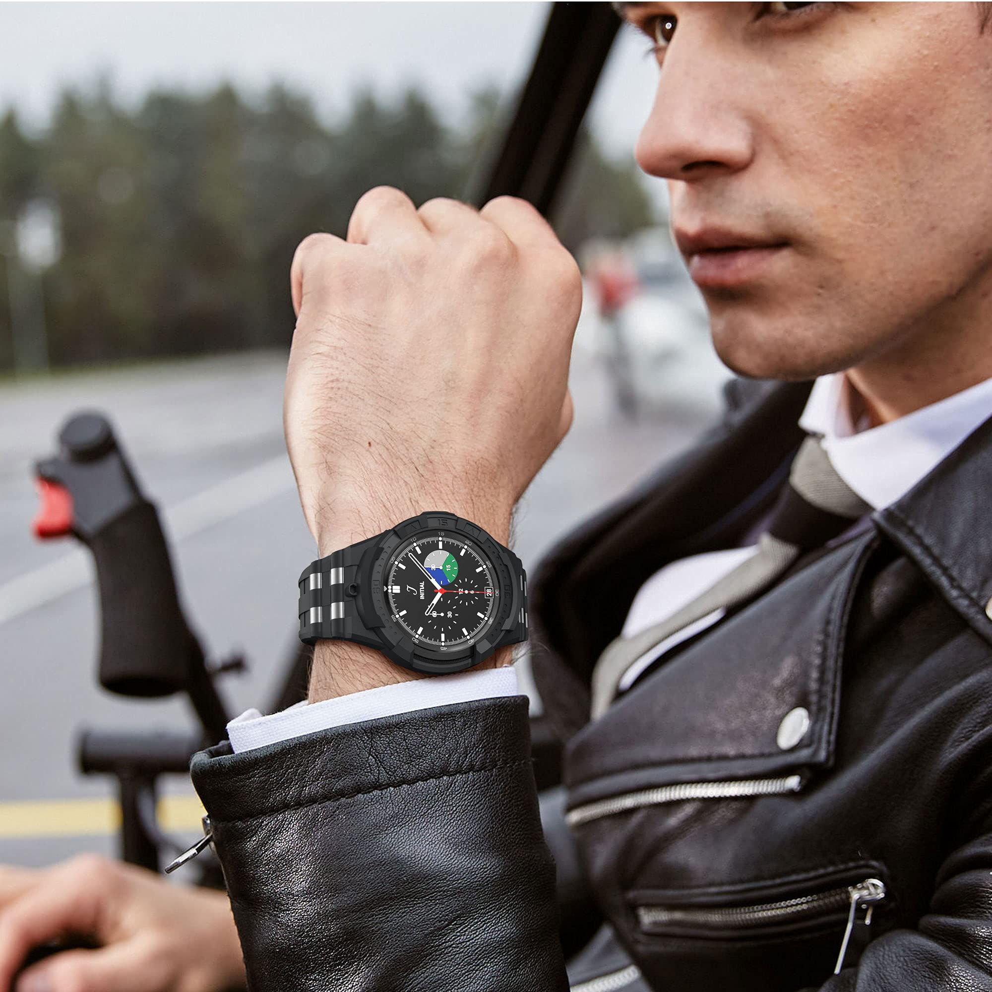 T-ENGINE T-ENGINE Case Compatible with Galaxy Watch 4 Classic 46mm (2021), Not for Galaxy Watch 46mm in 2018 Version