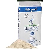 Great River Organic Milling Organic Unbleached Wheat Bread Flour | Artisan Bread Flour for Baking | Multi-Purpose Wheat, Unbr