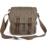 GOOTIUM Canvas Crossbody Bag - Small Messenger Bag | Vintage Shoulder Purse