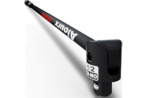 Aiourx 1/2 Inch Drive 24-In Breaker Bar, 250 Degrees Heavy Duty Head, Ball Lock Function, Chromium-Molybdenum Steel, Striking Laser Specifications, High Temperature Quenching Rod Body, Black