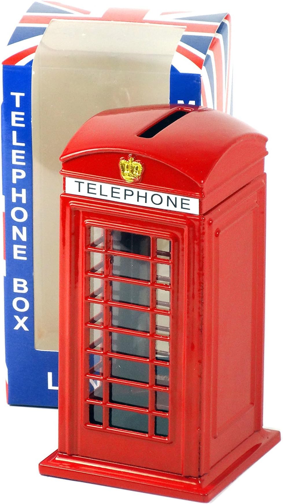 Money Boxes London Red Telephone Kiosk Money Box Made of Die-Cast Metal, Collectible Souvenir - F3996