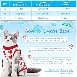 3 Pieces Cat Recovery Suit Kitten Recovery Suit