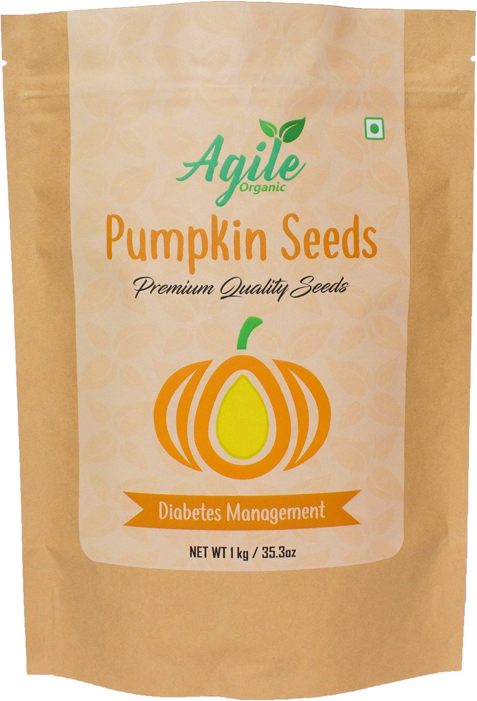 Agile Organic® Raw Pumpkin Seeds1kg (Without Shell)