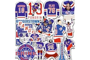 TRANSMERIDIAN TRAVELER 30 PCS New York American Rangers Stickers Pack Hockey Stickers for Water Bottle, Laptop, Bicycle, Computer, Motorcycle, Travel Case, Car Decal Decoration Sticker 2-2.5 inches