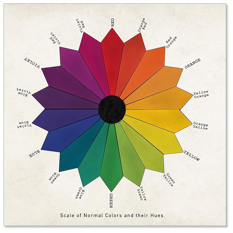 Amazon.com: Vintage Color Wheel Print for Art Studio, Classroom, or