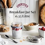 Kilner 0.35 L Breakfast Jar Set with Stainless Spoon Measuring Lid view 2