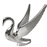 nebnickers Heavy-Duty Chromed Swan Hood Ornament, Cast Metal