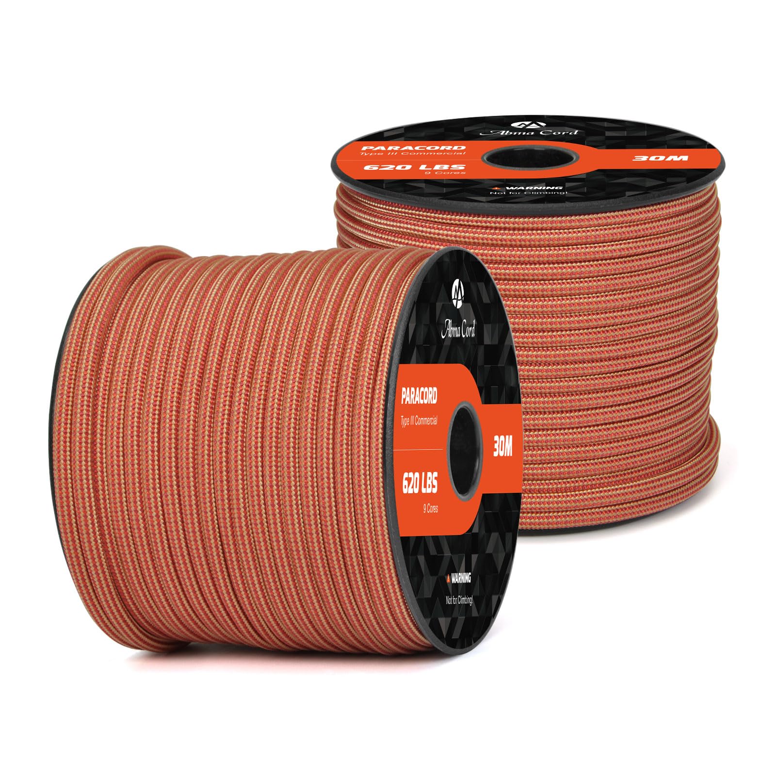 Abma Cord Paracord 620 lbs 4mm 9 Strands 100% Nylon 30M - Royal Throne