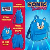 Sonic The Hedgehog 3D Plush Backpack Official Sega Kids Bag School Travel view 5