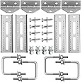 TENGBASE 4 Pack 8" Swivel Bunk Bracket Kit with Hardware, for Trailer Hardware, Suitable for 1.5"x3", 2"x3", 3"x3" Boat Trailer Crossmember, Cross Components