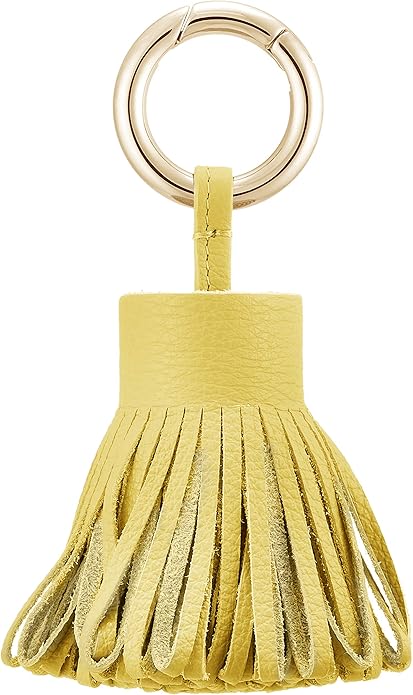 Amazon トプカピ ソフトシュリンクレザー タッセルチャーム Libero リベロ イエロー キーホルダー チェーン