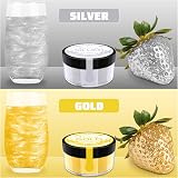 Fidton Edible Glitter for Drinks Gold & Silver 5 g Each Set Sparkling view 2