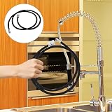 DOITOOL 1PCS Pull Down Faucet Replacement Hose 150cm Stainless Steel Black view 9