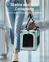 pecute Cat Carrier Airline Approved, Extra Stable Handbag, Breathable Mesh view 2