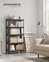 SONGMICS Shelving Unit 60 x 120 x 200 cm Rustic Brown Black 750 kg view 6