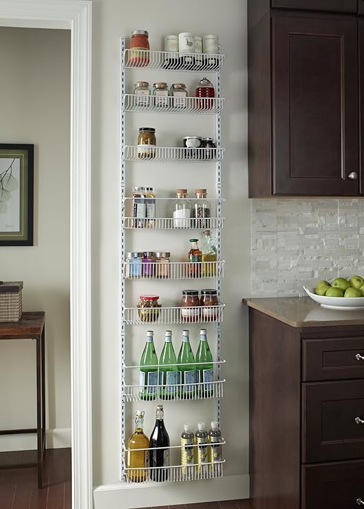 Adjustable Over the Door Storage Rack Organizer 8 Tier Shelf Kitchen