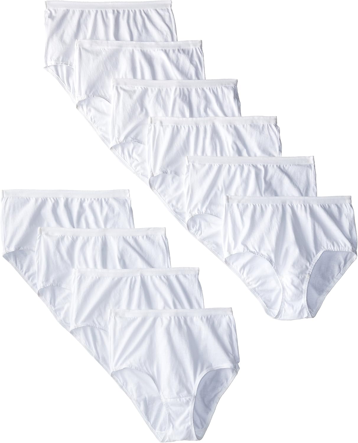 Fruit of the Loom Women's Comfort Covered Cotton Brief PantiesWhite