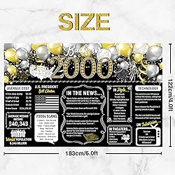 25th Birthday Black Gold Party Decoration Back in