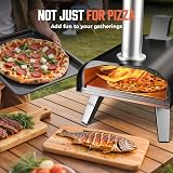 BIG HORN Outdoors 12” Pizza Oven Wood Pellets Portable Stainless Steel Black view 6