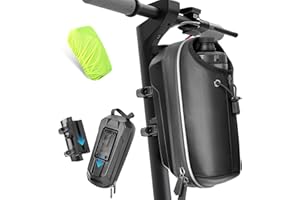 GXCROR Electric Scooter Bag 2L Large Capacity, Waterproof Front Hanging Storage Bag, Portable Handlebar Bag for Carrying Phone, Bottle, Charger Tools