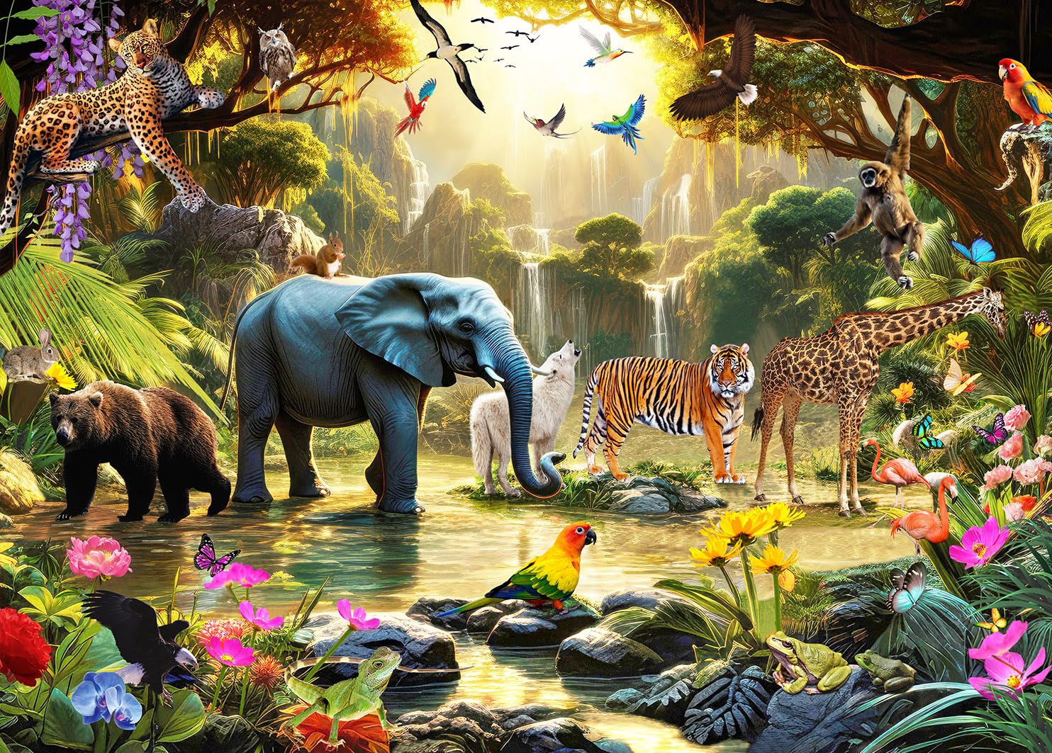 Puzzles 1000 Pieces for Adults jigsaw puzzles for adults 1000 Piece Puzzle Educational Games-Wild Animals — image 1