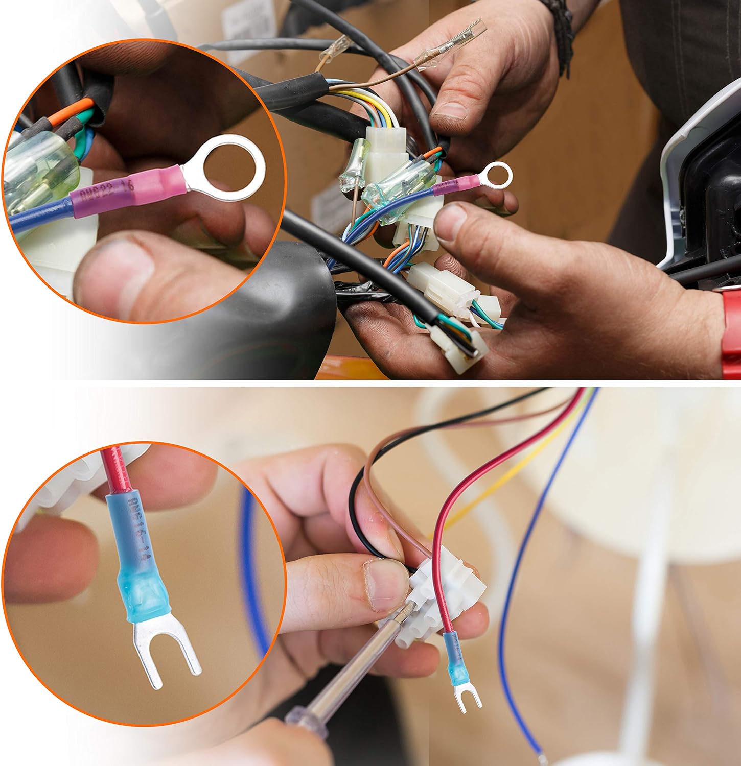 270 PCS Heat Shrink Wire Connector Kit Electrical Insulated Crimp Marine Automotive Terminals Set: Home Improvement