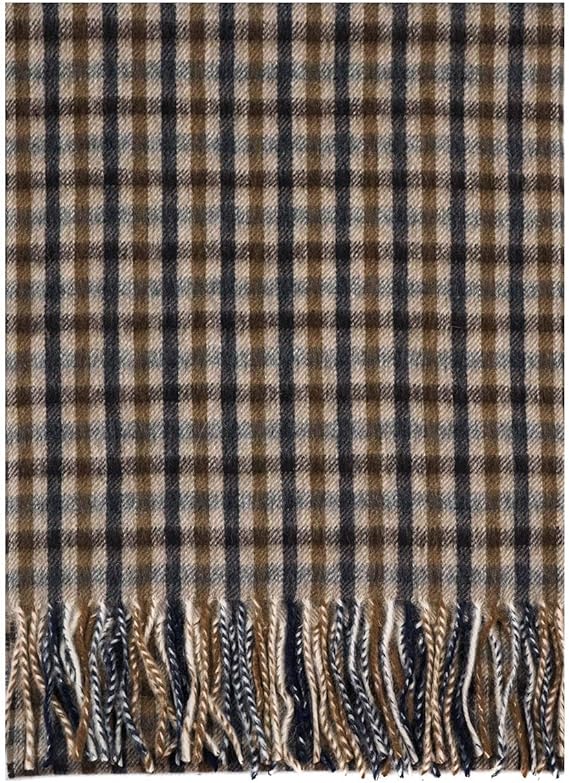 Amazon Co Jp アクアスキュータム Aquascutum カシミアマフラー Cashmere Scarves Club Check Scarf メンズ Colour2 Blue 並行輸入品 服 ファッション小物