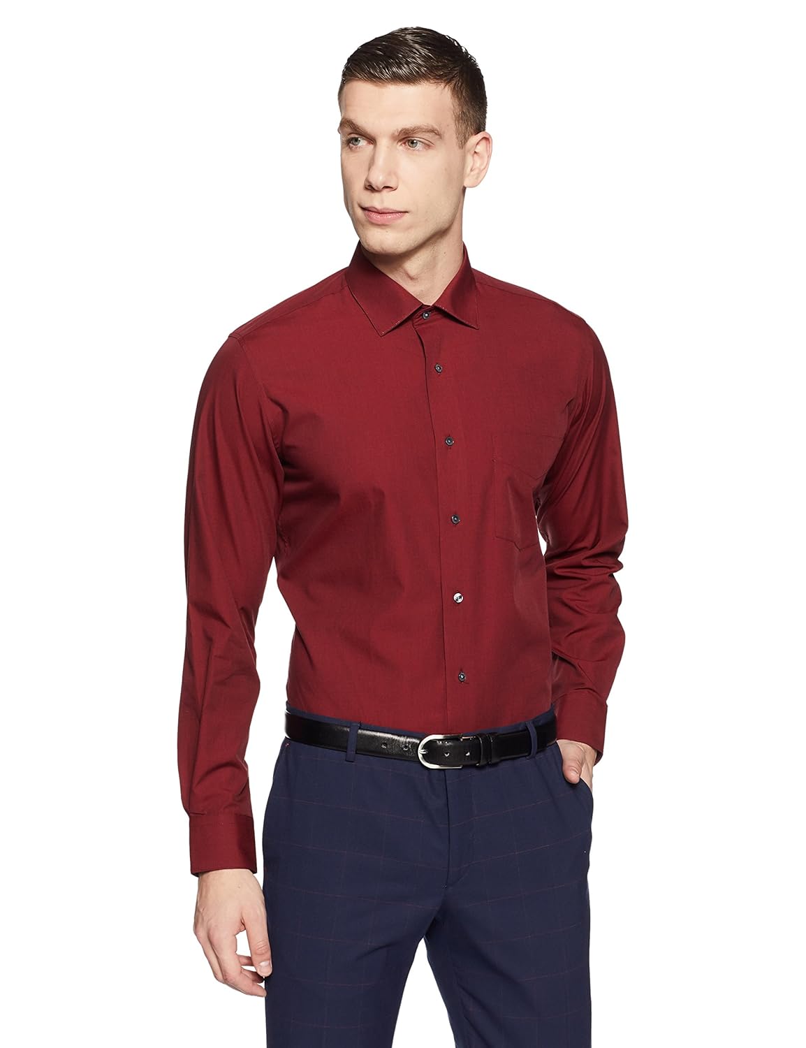 van heusen men's plain regular fit formal shirt