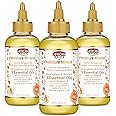 African Pride Moisture Miracle 5 Essential Hair Oils with Vitamin E (Pack of 3) | Moisture, Shine, Protection, and Growth | Argan, Castor, Grapeseed, Coconut, and Olive Oil | 4 oz