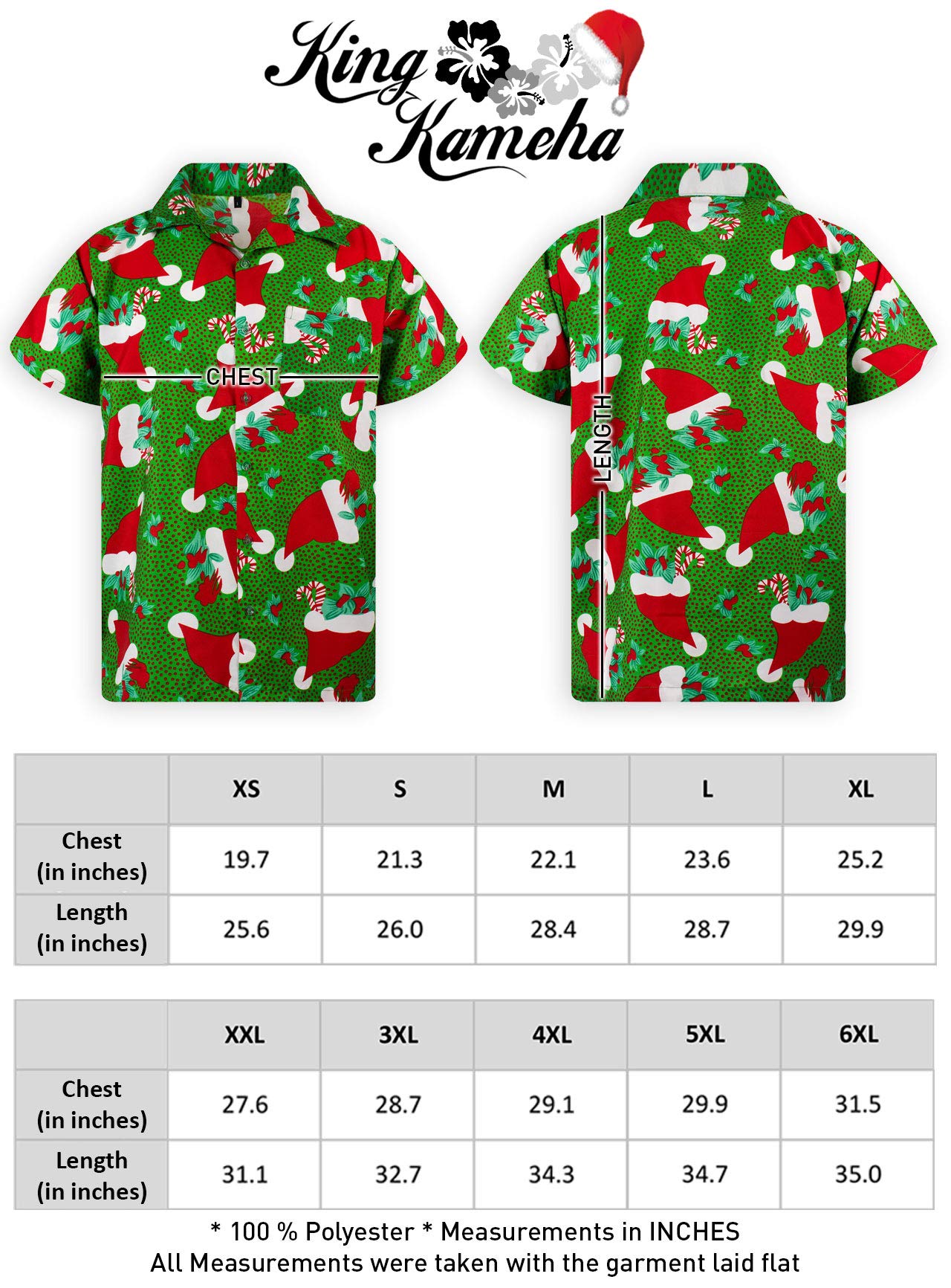 V.H.O. Funky Hawaiian Shirt Men Short-Sleeve Front-Pocket Christmas Designs - Image 8