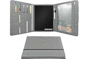 Folio Cover Compatible with Rocketbook Everlast Fusion, Multi Organizer Men & Women Folder with Pen Loop/Phone Pocket/Busines