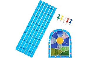 ARTKINGTO Layout Block System for Stained Glass Panels, Free to Bend, Easy for You to Layout of Straight Lines Or Any Degree Angles. 6 Pcs 12 Inch Heat Resistant Silicone