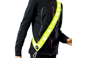 NordicFlows Rechargeable LED Lights Safety Vest – Reflective and Lighted Sash for Night Walks, Running, and Walking The Dog in The Dark Gear