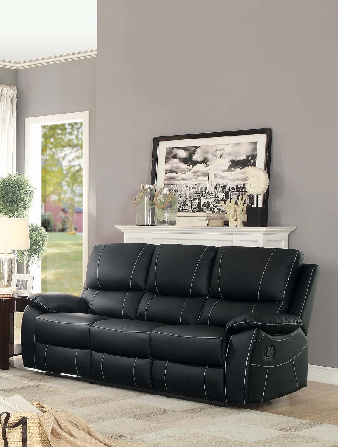 15 Best, High Quality Genuine, Real Leather Sofa Couches, in Black