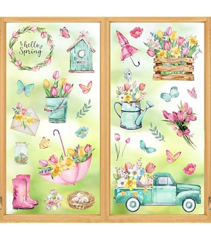 Beistle Adesivi Decalcomania Autunnali – 12 Pezzi – Foglio 30,5x43,2 Cm – Rimovibili – Multicolore – Per Finestre, Specchi, Aule - 4