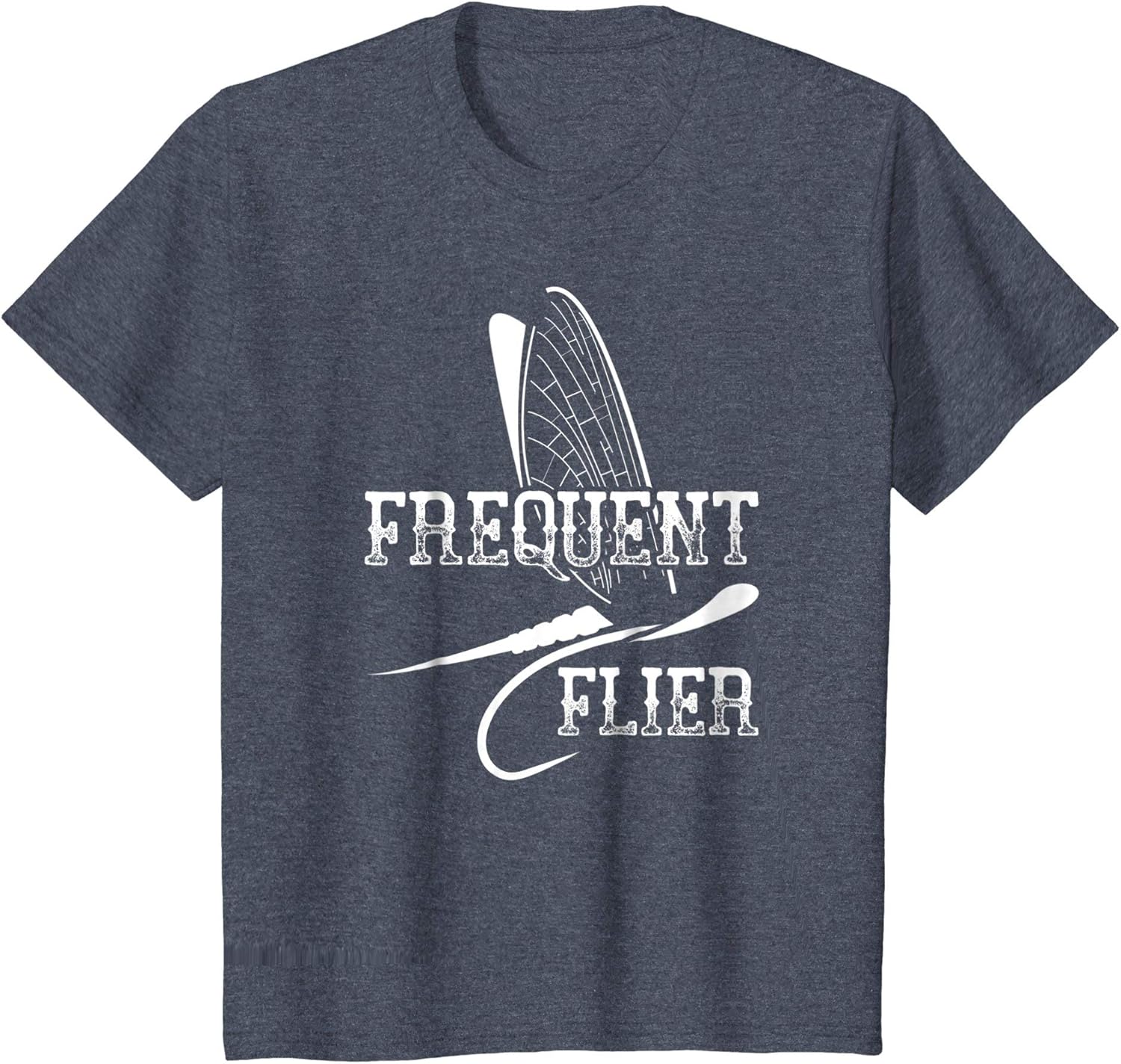 Fly Fishing T Shirt Vintage Styled Mayfly Fishermans Tee