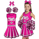 JenPen Cheerleader Costume for Girl, Cute Cheerleading Outfit Cheer Leader Dress for Halloween Cheerleader Gifts