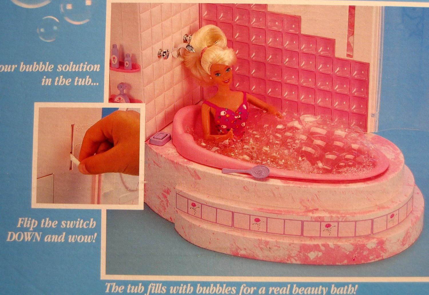 barbie bathtub with bubbles