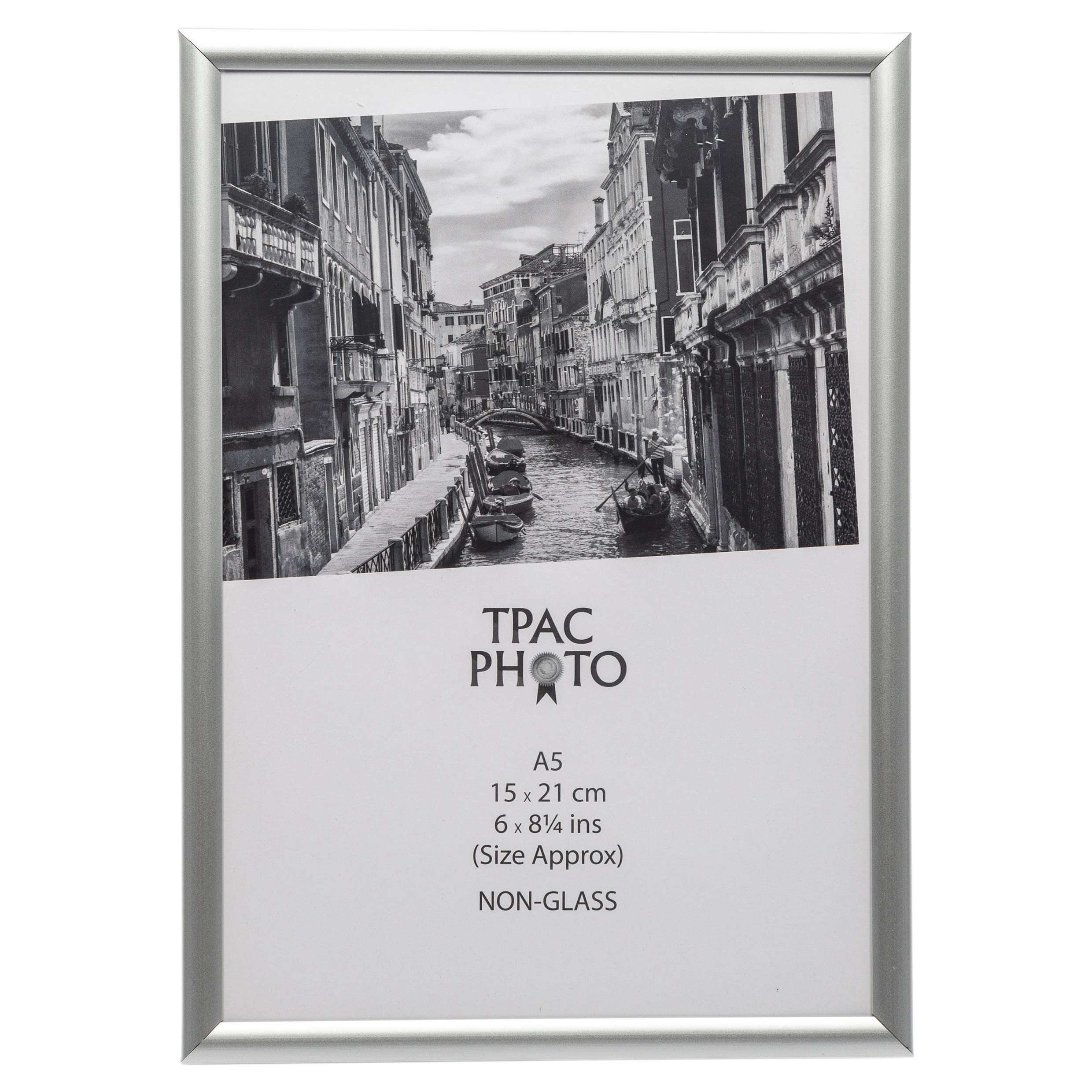Hampton Frames ALUMINIUM Poster Certificate Photo Frame Silver A5 (14.8 x 21cm) ALI9A5NG