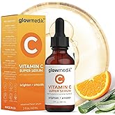 GlowMedik Vitamin C Serum for Face – Anti Aging Brightening Formula with Hyaluronic Acid, Vitamin E – Gentle for Sensitive Skin – Improves Dark Spots, Fine Lines & Wrinkles, Made in USA 60ml 2 fl oz
