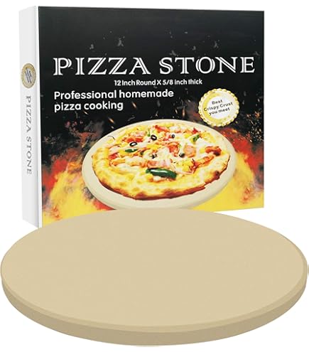 Megashopitalia Casapulla Keks aus Schamottestein für Pizza, Backofen, hergestellt in Italien (rund 33/33 x H1,8 cm