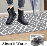 SHACOS Hallway Runner Rug 50x150 cm Non Slip Grey Narrow Carpet view 3